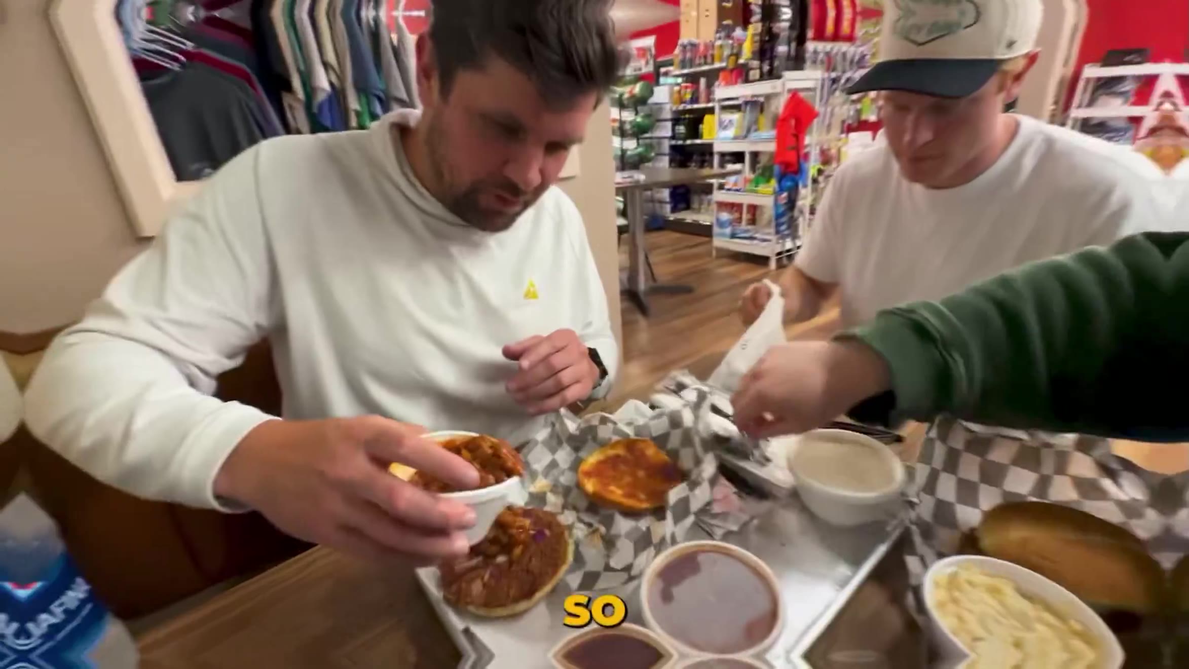 Viva La Stool: Gas Station Dinner.
Asking the hotel for a gaming system.
No clothes.

All in a day of the life of Jersey Jerry https://