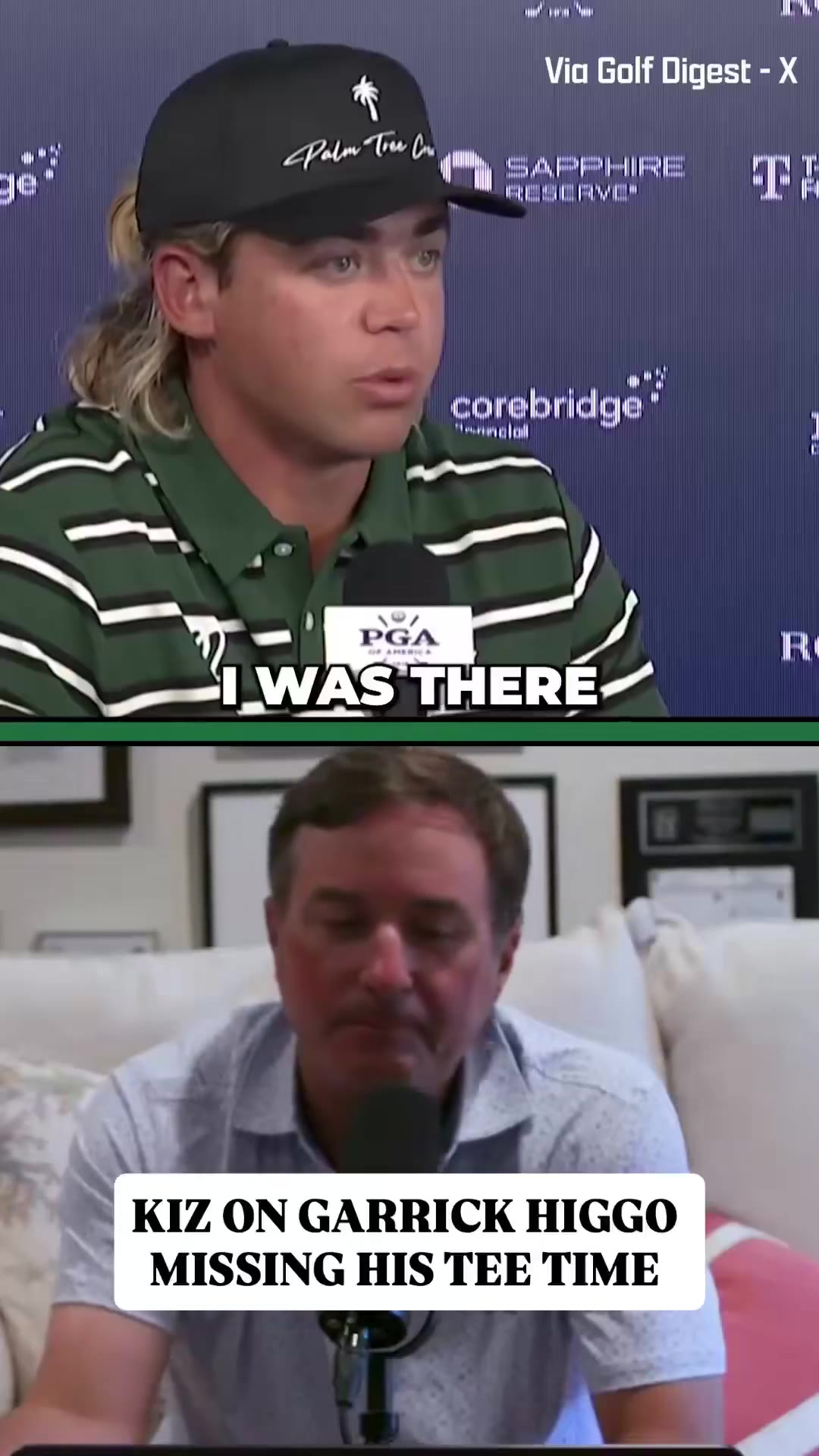 Fore Play: Kiz & the fellas react to Garrick Higgo missing his tee time (and the hilarious press conference afterwards). https://t.