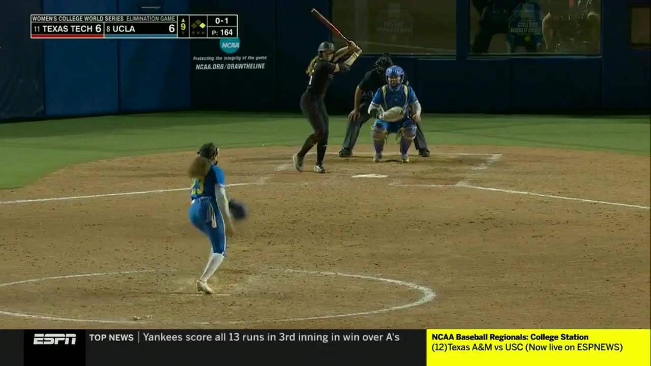 Barstool Sports: Kaitlyn Terry hit .257 for UCLA last season

She crushed a go ahead double in the Top of the 9th against her former team