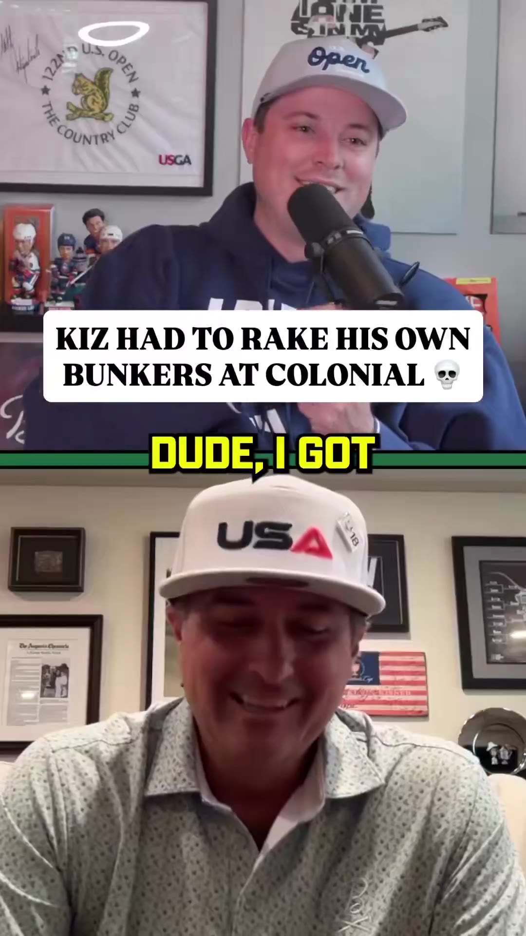 Fore Play: Kiz’s buddy caddied for him at Colonial, but Kiz didn’t trust him to rake the bunkers right so he did it himself 💀 http