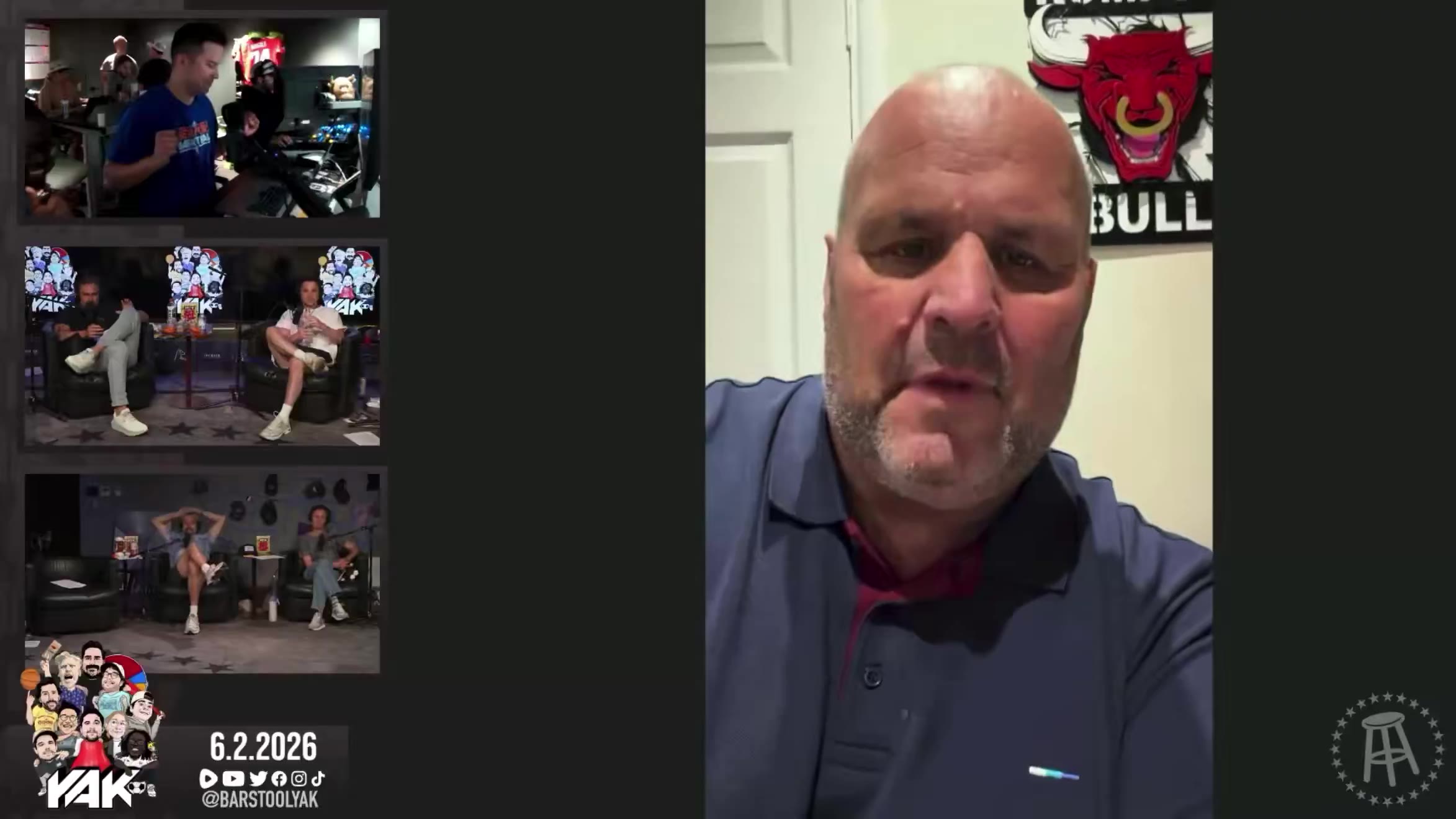 Barstool Sports: Big John tries to break the record for most Chinese food items said in 30 seconds on @BarstoolYak 

Also he says that he