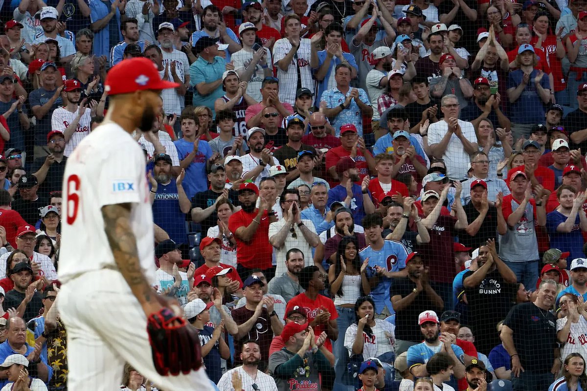 Barstool Baseball: Have Philly Fans Gone Soft? Christopher Sanchez Got A Standing Ovation After Finally Giving Up Another Run Last Night

@