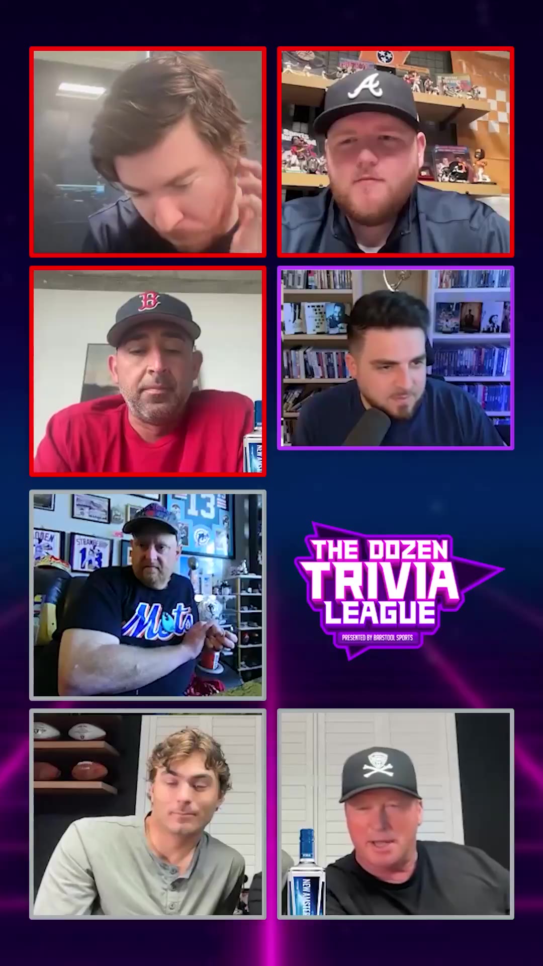 The Dozen Trivia: “I’ve got a trivia question for Dante — who sang ‘Hit The Road, Jack’?” 

@BarstoolGruden is ruthless 😭 https://t.co/cR