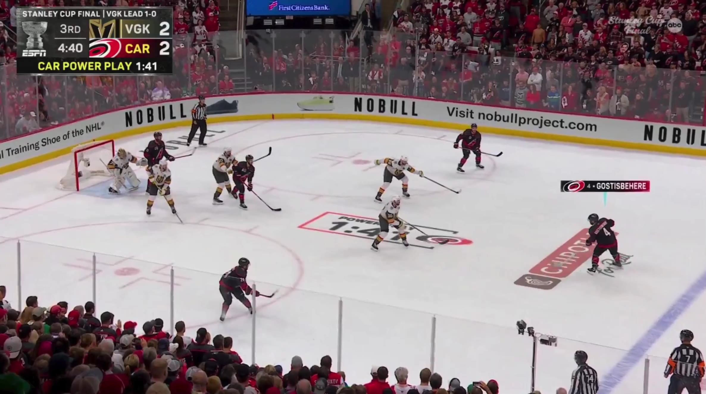 Barstool Sports: ITS ROCKING IN RALEIGH 

THE CANES TAKE THEIR FIRST LEAD WITH 4:35 TO GO https://t.co/3kgzgBTijL