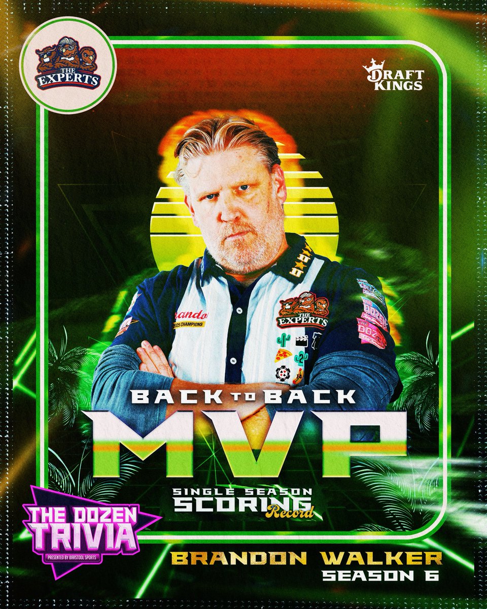 The Dozen Trivia: B-F-W = M-V-P

Brandon Walker is your Dozen Trivia League MVP for the second year in a row! https://t.co/k5KyvXxIOO