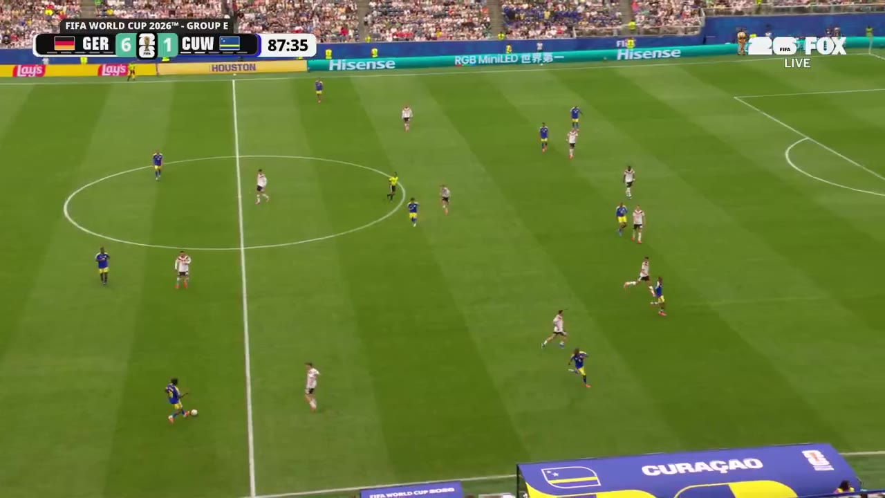 Barstool Gambling: Teams Germany has led 7-1 against at a World Cup

1. 5-time WC Champion Brazil
2. 1-time WC Participant Curaçao 

Curaça