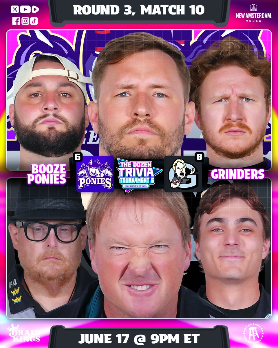 The Dozen Trivia: 🏆 TOURNEY TIME 🏆

The last spot in the Final Four is decided as the PONIES (@_willcompton @danabeers @FeitsBarstool) t