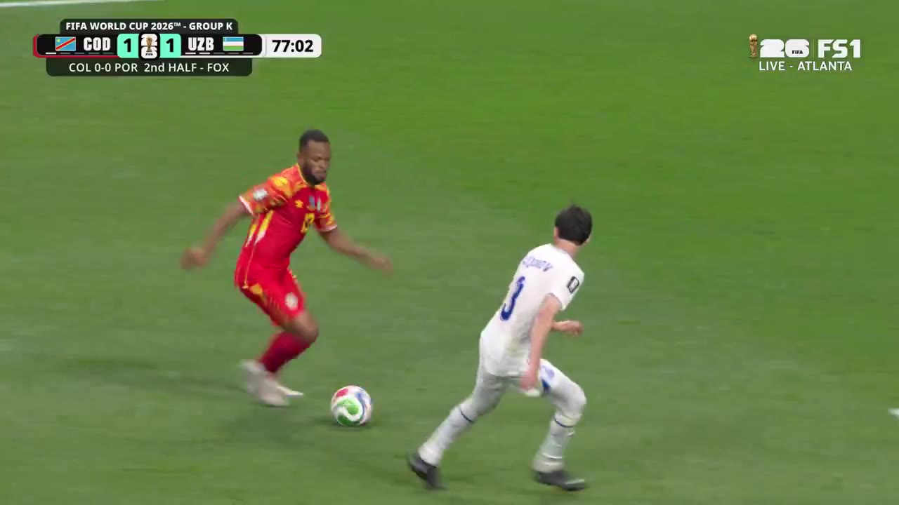 Barstool Sports: DR CONGO IN THE 78TH MINUTE TAKES THE LEAD! 

AS OF NOW THEY ARE GOING THROUGH!  https://t.co/vyUBUVHZSS
