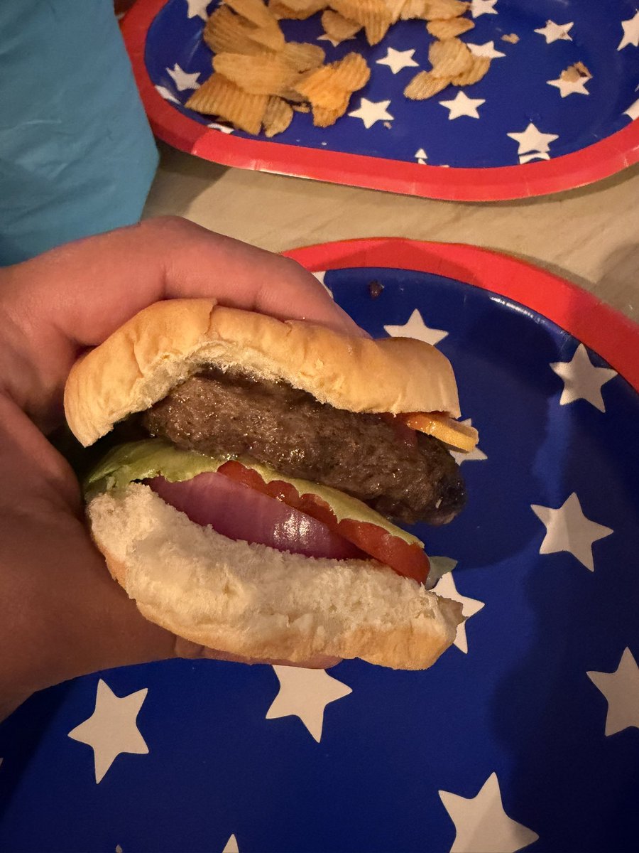 Big Cat: 3. I chipped myself to death. Tapping out. Disappointed in myself. Also I mangled this bun but 4th of July isn’t for sho