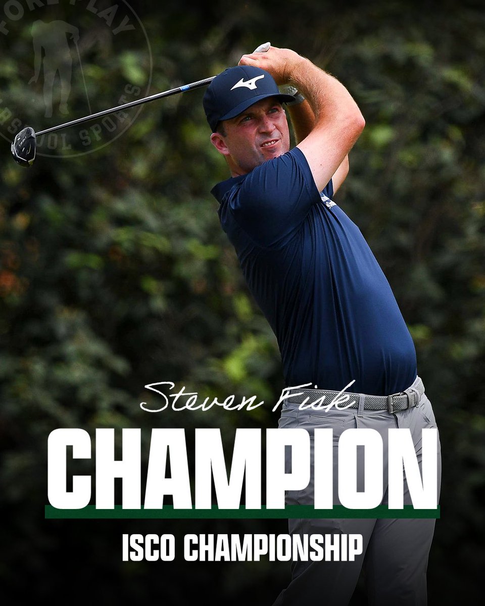 Fore Play: STEVEN FISK WINS THE ISCO AFTER A 3-HOLE PLAYOFF MARATHON WITH TAYLOR PENDRITH.

HIS SECOND WIN ON TOUR IN LESS THAN A Y