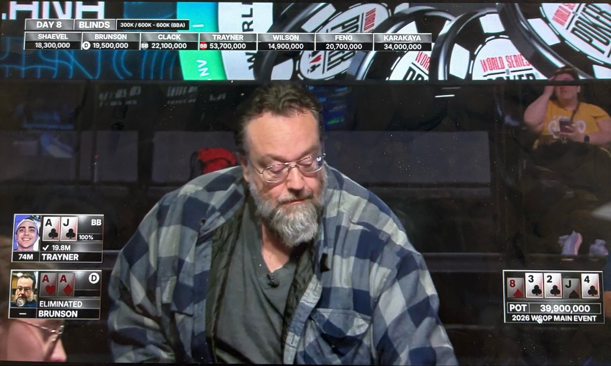 Eric Nathan: My heavens. All in on the turn. Traynor with ALL the chips now.