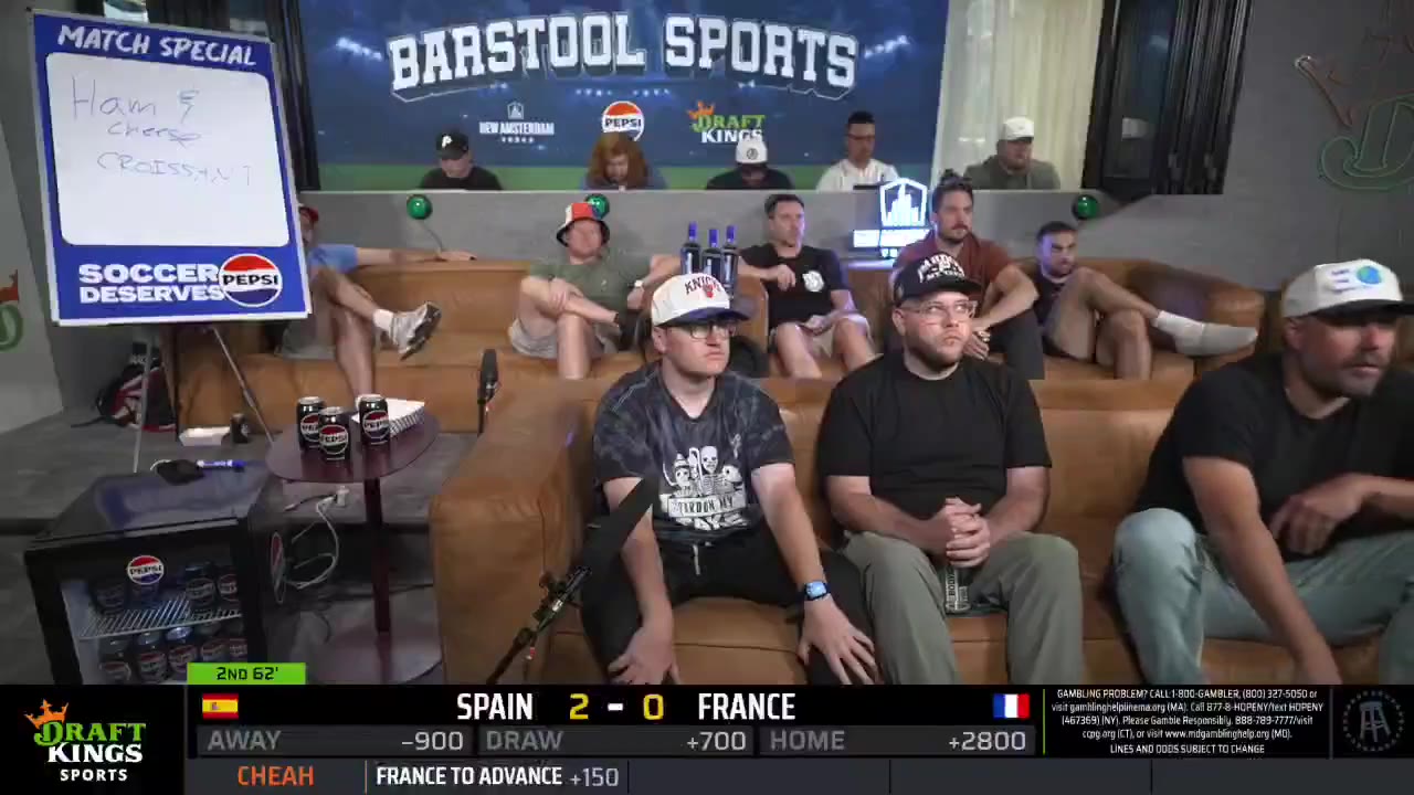 Barstool Gambling: France are down 2-0 and all of a sudden the biggest French fan we got disappeared 

@BarstoolBigCat had to call @chefdon