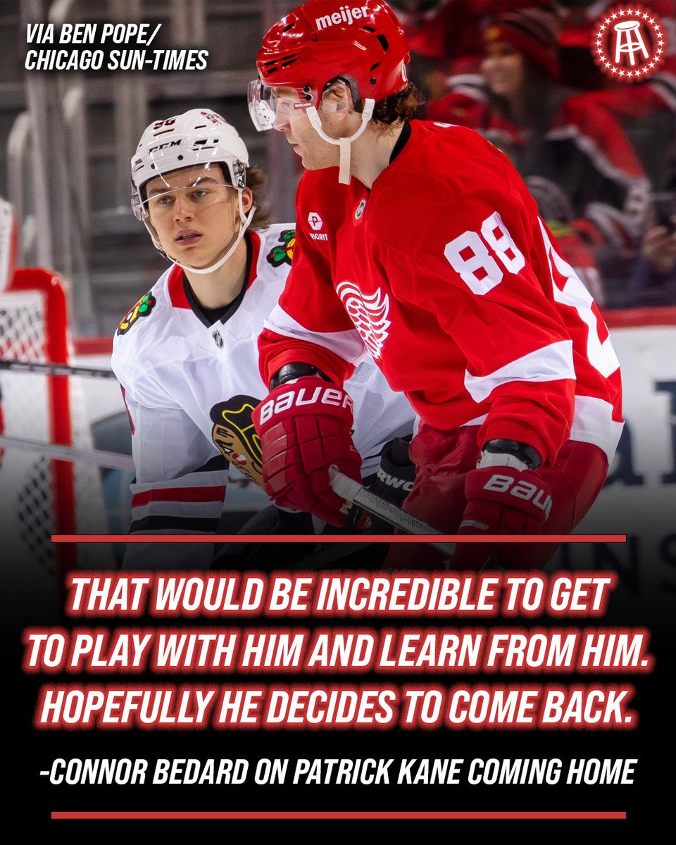Barstool Chicago: Connor Bedard is all in on Patrick Kane coming home. https://t.co/tVciXWR6wn