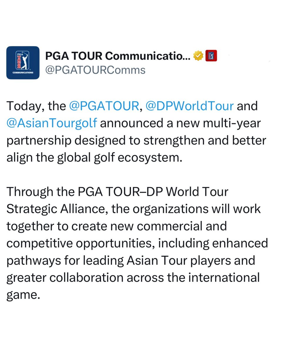 Fore Play: Statement from the PGA Tour ⬇️ https://t.co/C9Vq8qXJKU