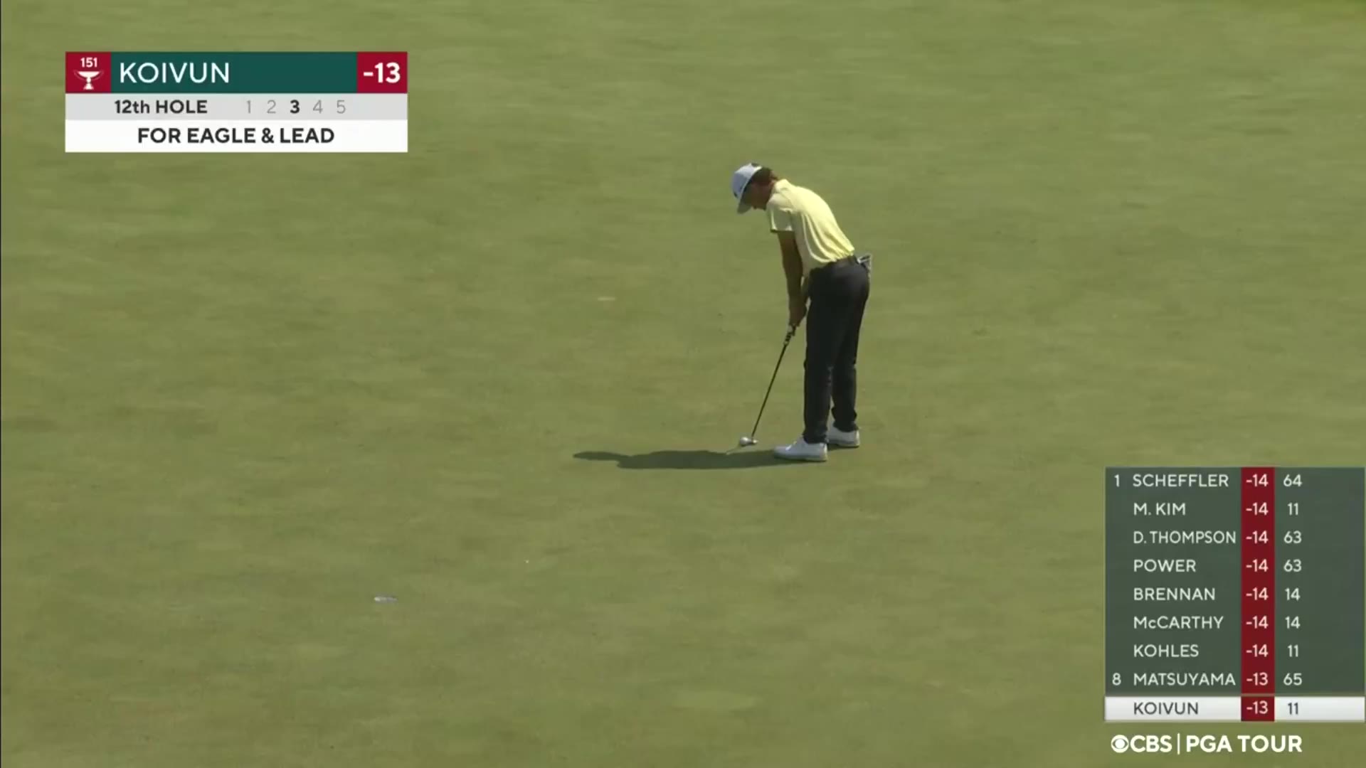 Fore Play: Jackson Koivun EAGLE for the LEAD in just his third PGA Tour start as a pro! https://t.co/oE4f35Sxrw