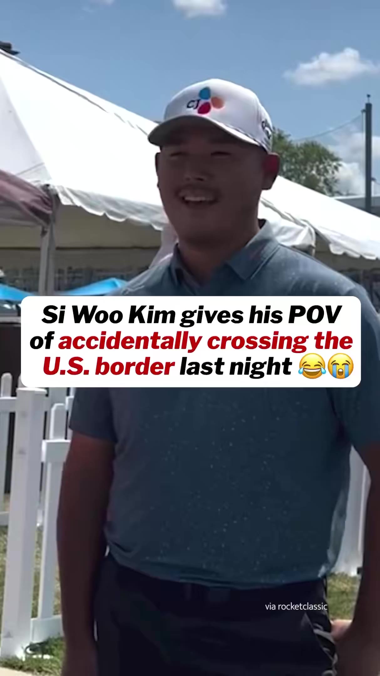 Fore Play: Si Woo Kim explains the story of getting caught up at the Canadian Border earlier this week https://t.co/cGkzaeXHCr