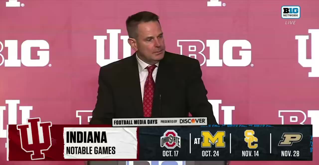 Will Compton: Refreshing to see a big boy conference like the Big Ten not make excuses about anything

Curt Cignetti waxing poetic htt