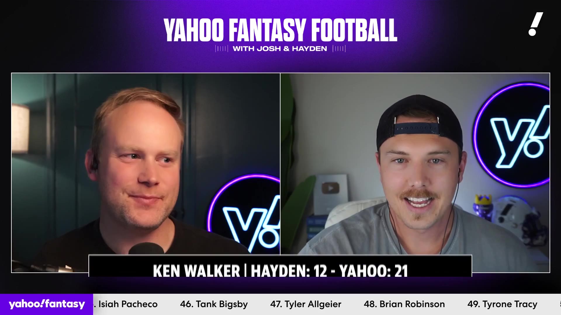 Yahoo Fantasy Football - Josh & Hayden: Spoiler alert: Once again, we're incredibly bullish on Kenneth Walker III 😤 https://t.co/mgpErXywym