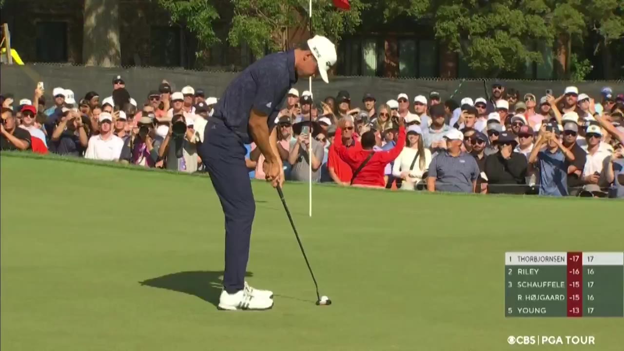 Fore Play: THOR. BIRDIE AT 18. 2 SHOT LEAD. https://t.co/N8ftMU7lfq