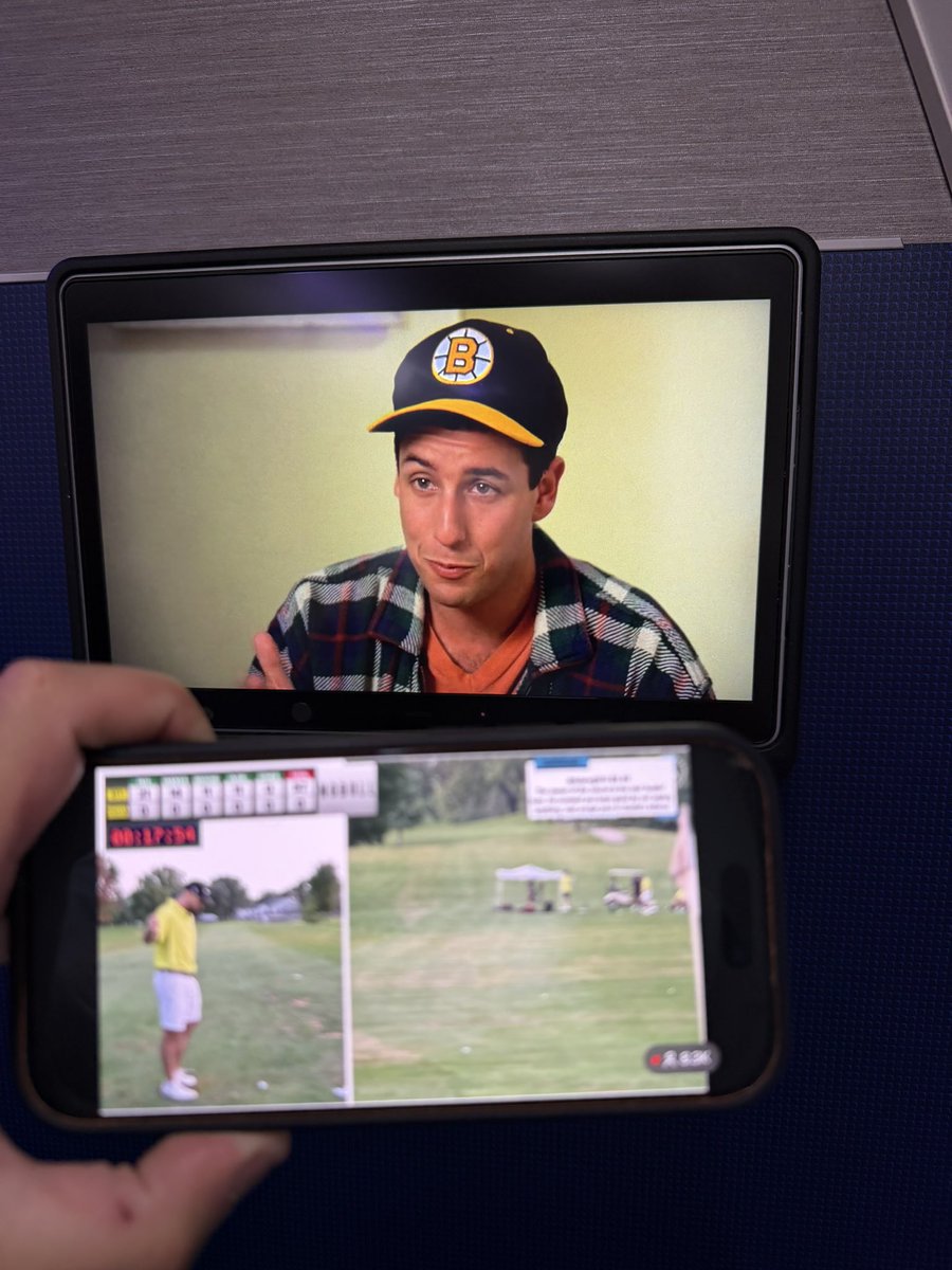 Hank Lockwood: Golf X Golf on the flight home. I fly back to Chicago on Sunday and I would be shocked if the @StoolAfterDark boys aren’