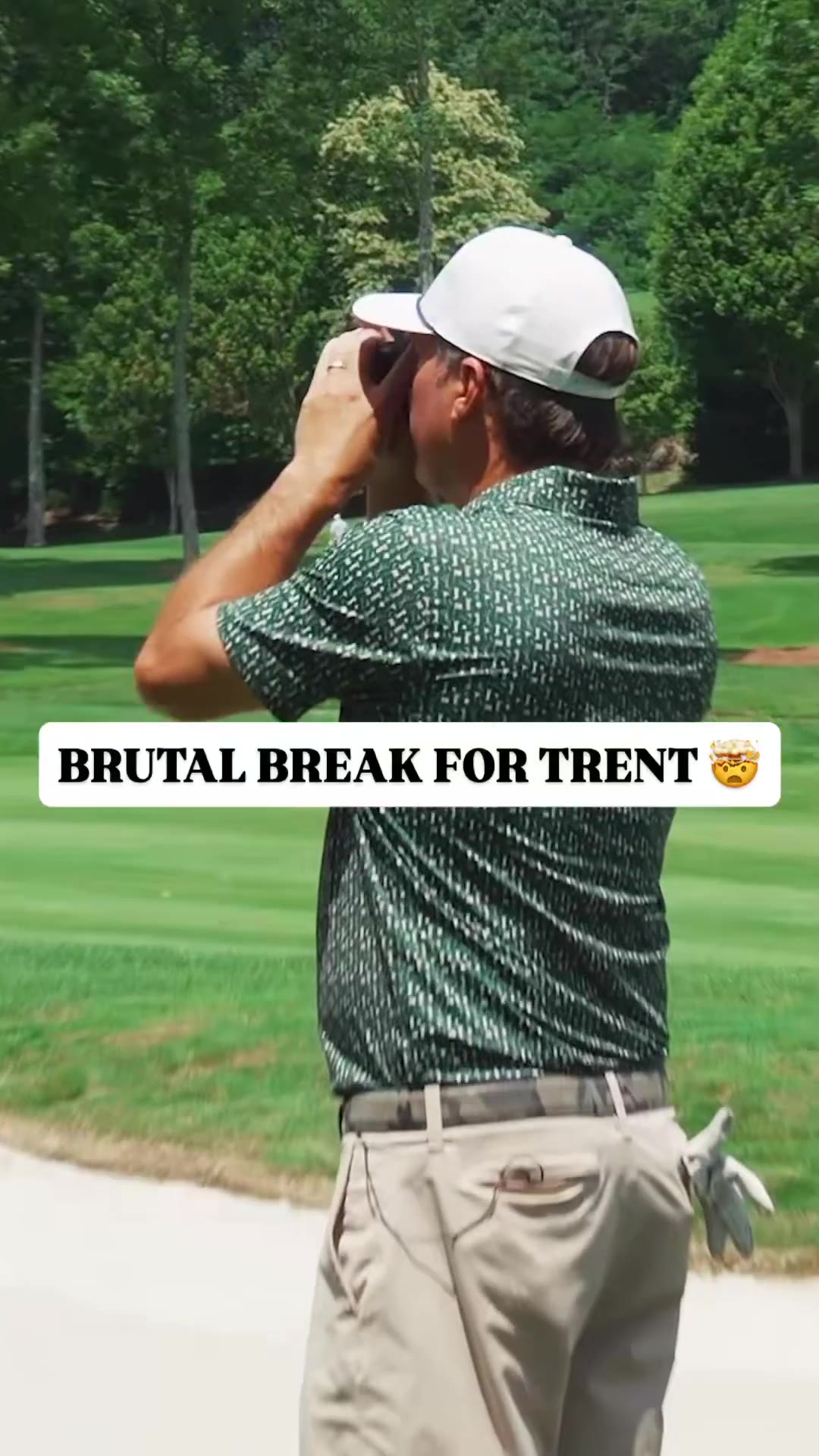 Fore Play: The golf gods giveth, and the golf gods taketh away.

After a tap-in par on 1, Trent gets a BRUTAL break on 2 💀 https:/