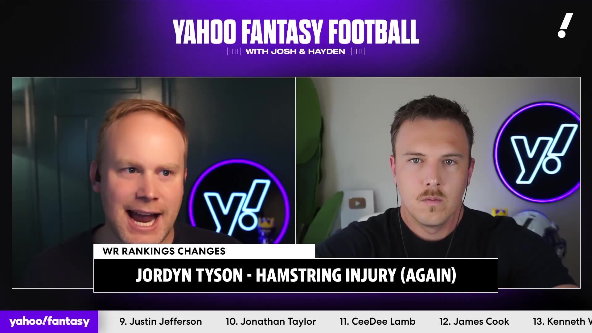 Yahoo Fantasy Football - Josh & Hayden: The Saints would be CRAZY to bring Jordyn Tyson back in Week 6 at MetLife Stadium 😳 https://t.co/Q98EIkgZSM