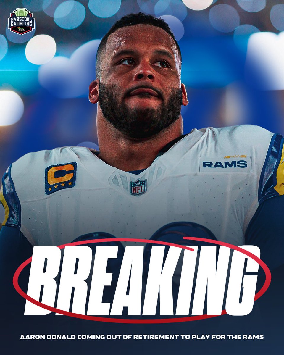 Barstool Gambling: HE’S BACKKKKKKK

Aaron Donald has officially announced his return to football

One of the greatest defensive players of