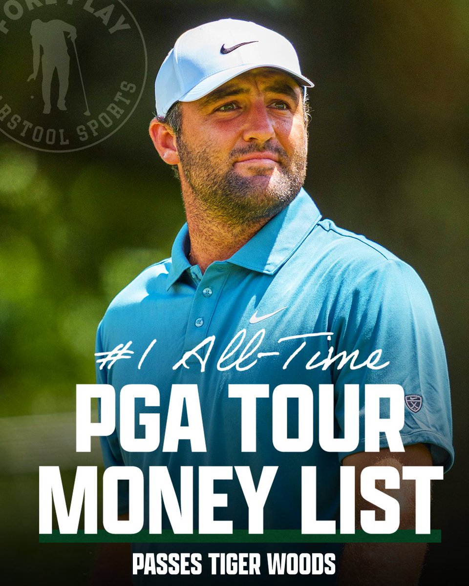 Fore Play: With his win today, Scottie Scheffler overtook Tiger Woods for #1 All-Time in Career Earnings on the PGA Tour.

He’s now