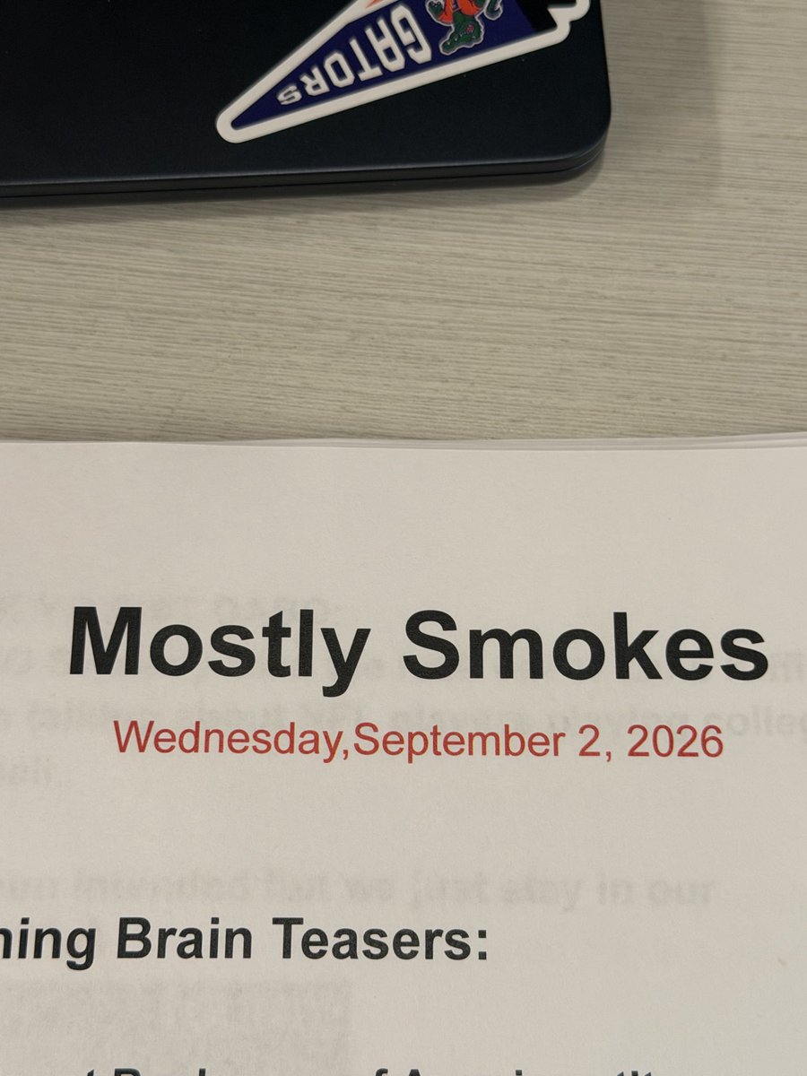Nicky Smokes: Prep sheets have been printed and emailed. 

(It’s 20 pages long)