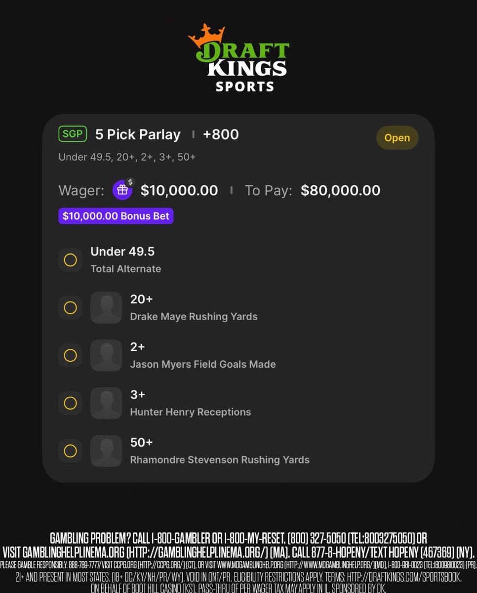 Dana Beers: The #DKRoadTrip Bonus Bet is in! 

Let's get it @KaticMichael @MeganMakinMoney @madconroy9 @cheapiemac #dkpartner https: