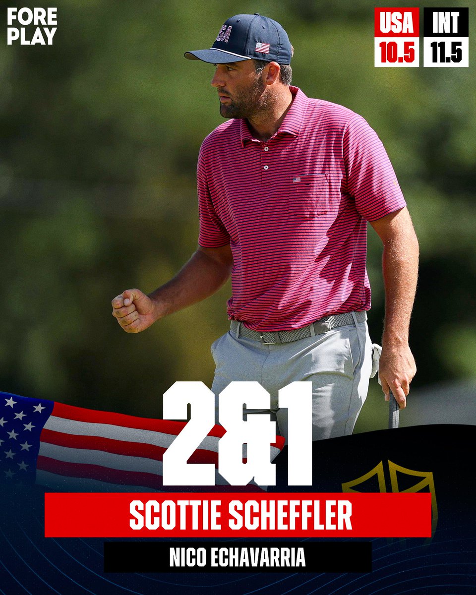 Fore Play: TAKING CARE OF BUSINESS.
SCOTTIE GETS THE WIN OVER NICO AND EARNS HIS THIRD POINT.
HIS BEST WEEK YET IN A PRESIDENTS