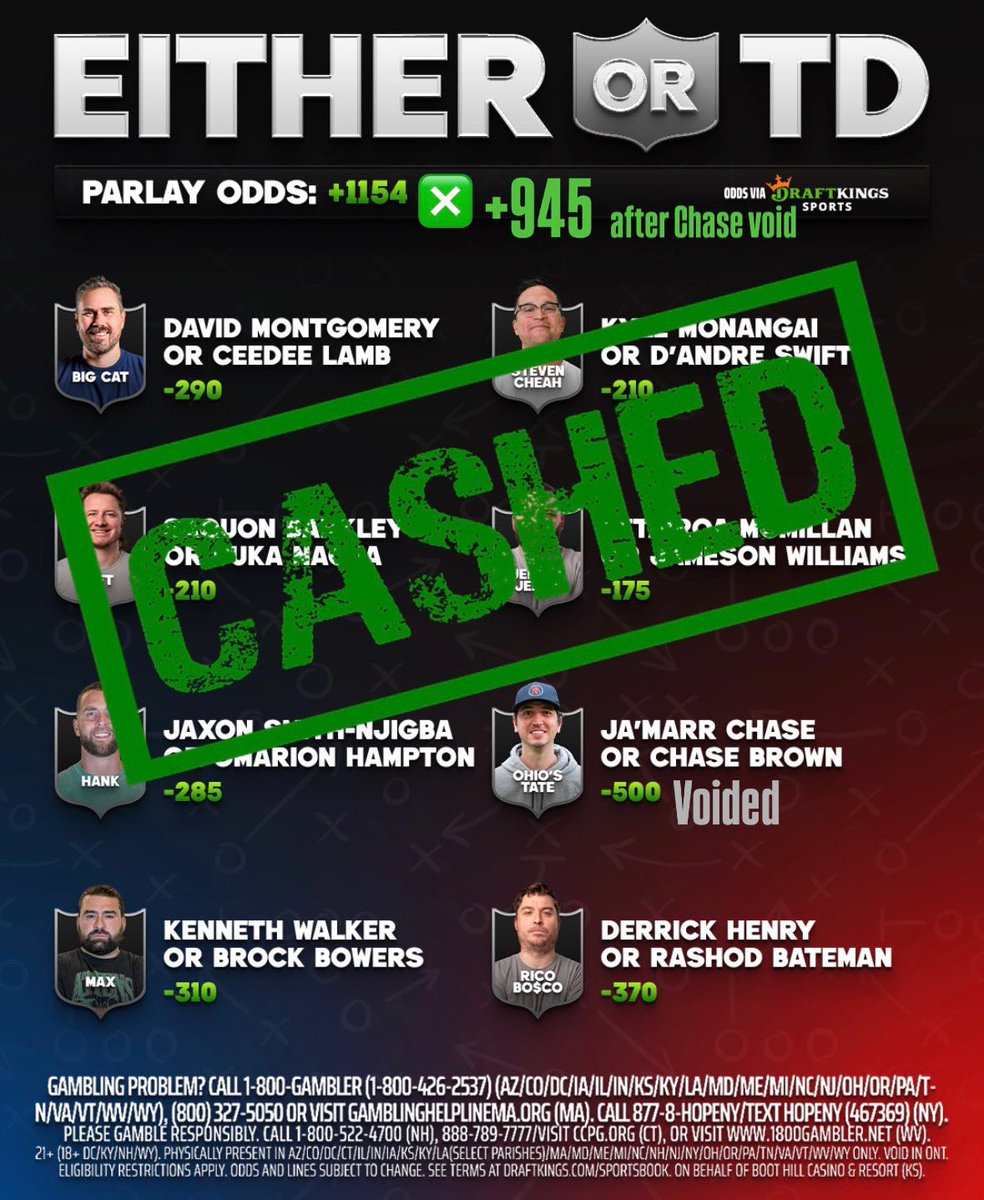Big Cat: Tet! Jerry did it! We did it. Cave Parlay finally hit