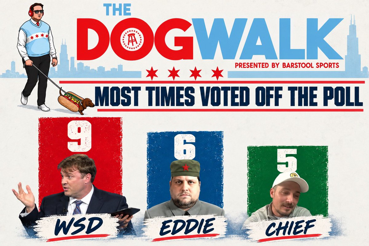 Chief: Most times voted off the poll of the @DogWalkBarstool snake draft https://t.co/1bOYACKfyn