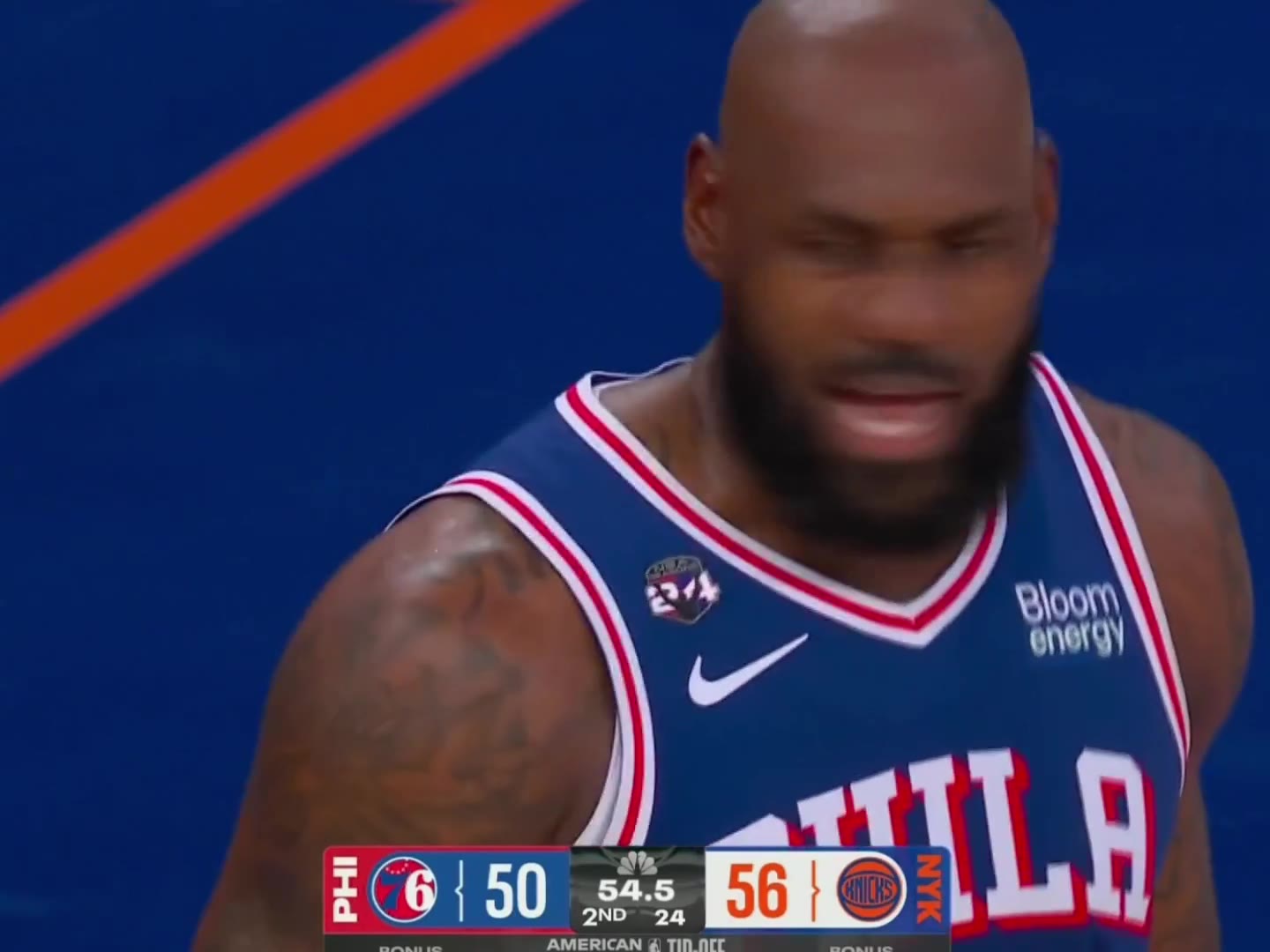 LeBron James fires back at Knicks fans in Sixers debut
