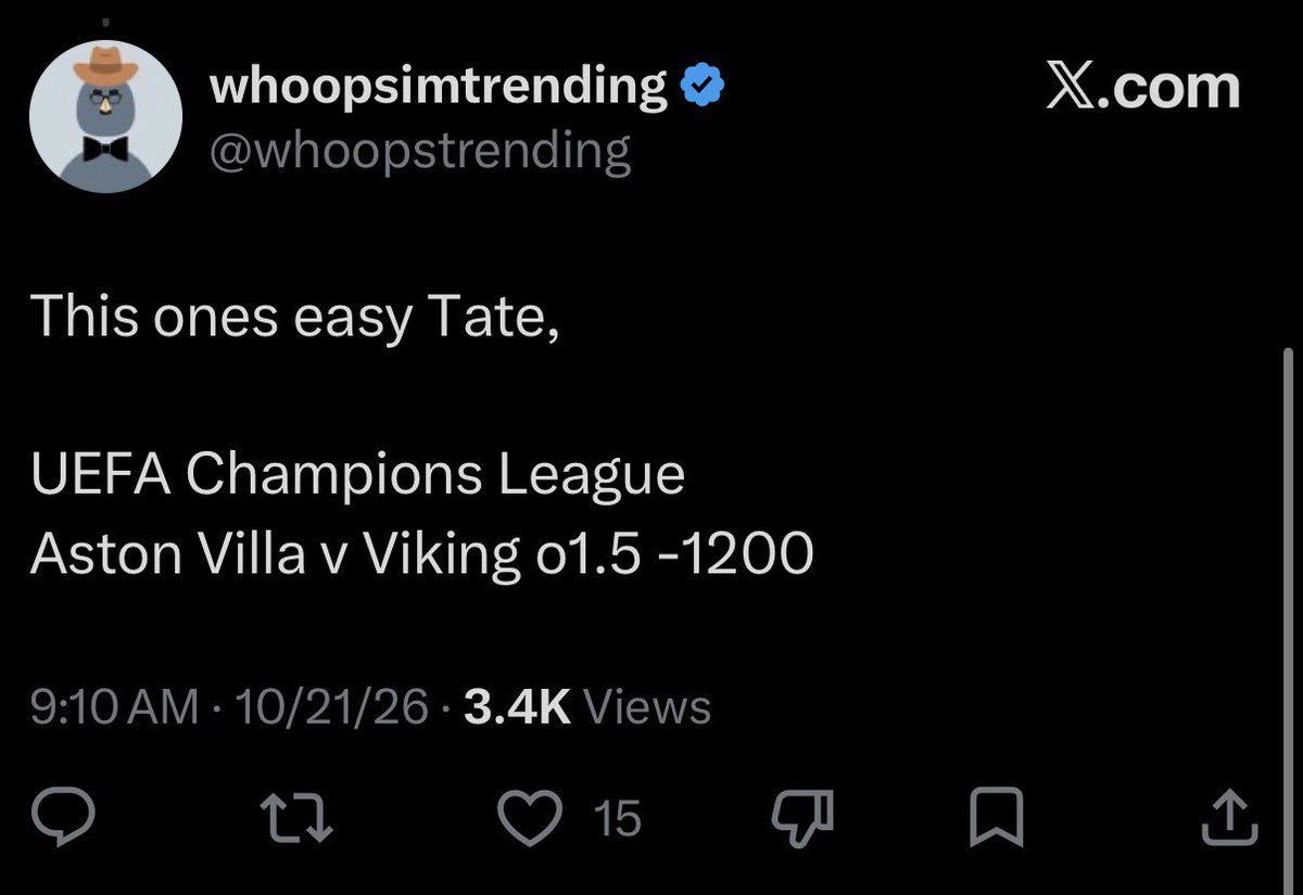 Tate's Aston Villa over keeps Chalktober alive