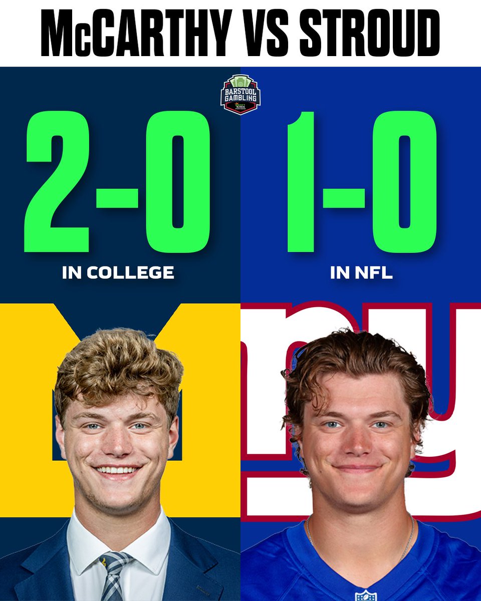 Barstool Gambling: JJ McCarthy is a PERFECT 3-0 against CJ Stroud in his CFB and NFL career